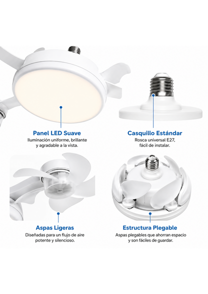 ventilador de techo con aspas plegable